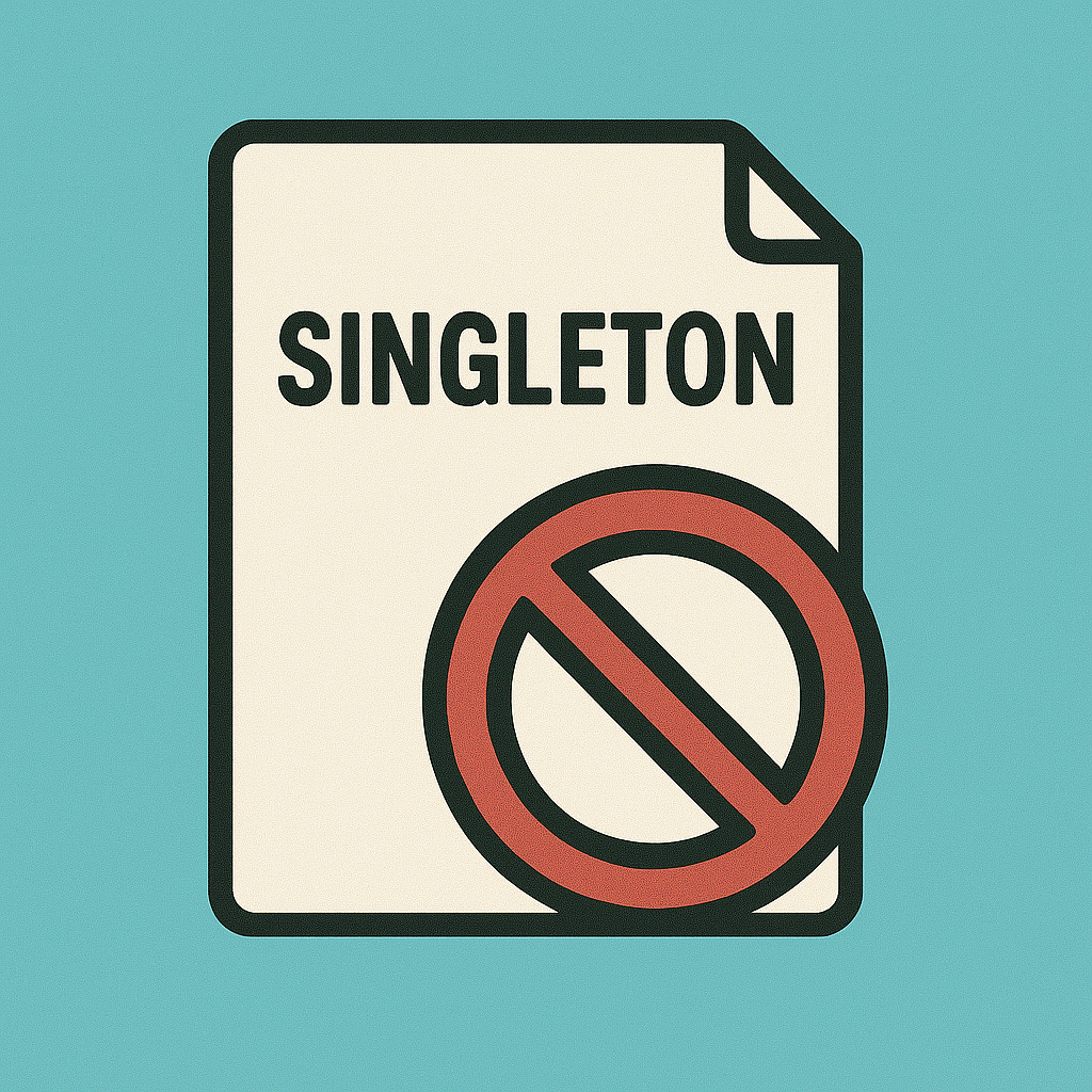 Singleton Pattern in Unity: Why It's Usually a Bad Idea (And What to Use Instead) - Unity blog post icon
