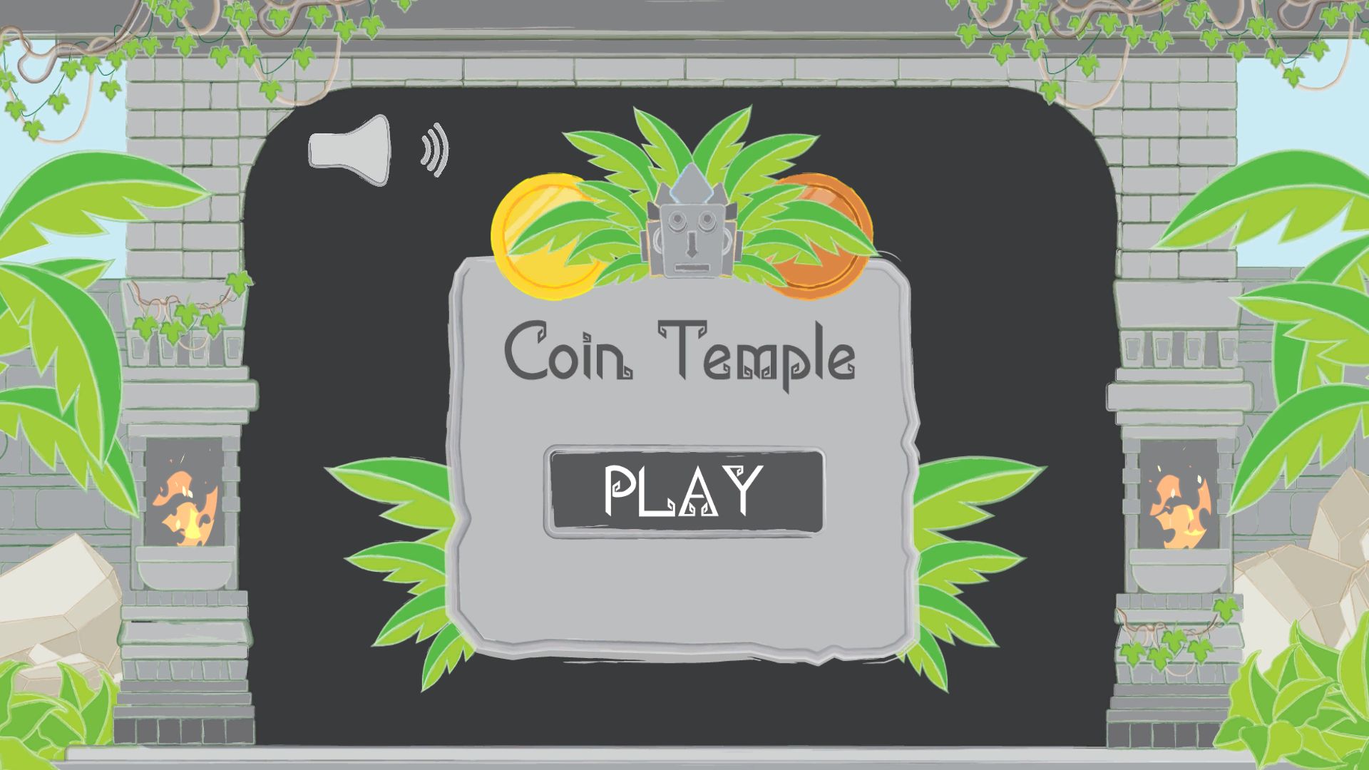 Coin Temple Connect 4 Interactive Wall Game - Unity Project screenshot showing Strategic projection Connect 4 game featuring gravity-based coin dropping mechanics. Players throw balls at projected columns for educational and entertainment environments. developed with Unity for multiple platforms