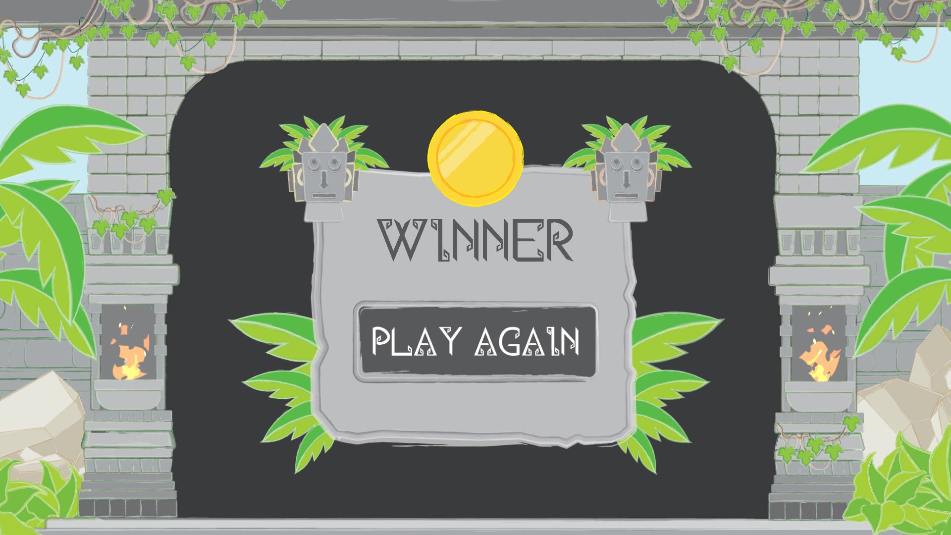 Coin Temple Connect 4 game screenshot 3 showing strategic interactive wall gameplay with column-based coin dropping mechanics