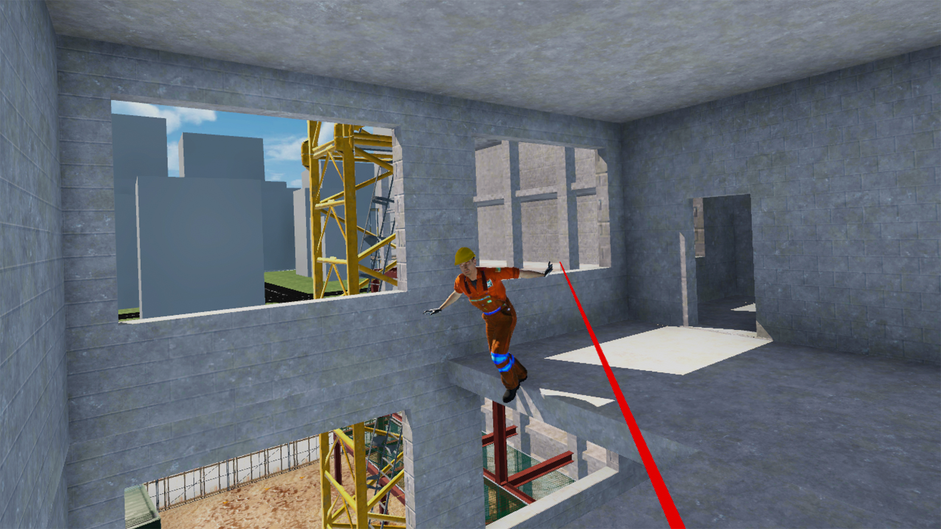 VR Fieldwork (VR Toolbox) - VR Safety Training screenshot showing Interactive VR construction safety training platform teaching hazard identification and prevention through immersive virtual construction sites developed with Unity for multiple platforms